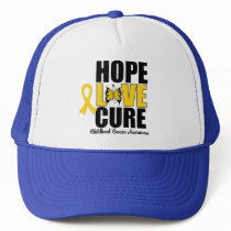 Childhood Cancer Hope Love Cure hats