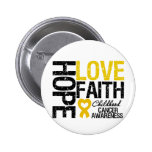 Childhood Cancer Hope Love Faith buttons
