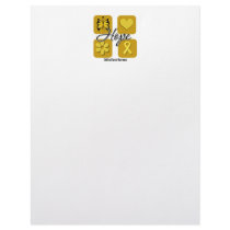 Childhood Cancer Hope Love Inspire Awareness letterhead by cancerapparel Childhood Cancer Hope Love Inspire Awareness letterhead