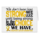 Childhood Cancer How Strong We Are Greeting Cards