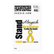 Childhood Cancer I Stand Alongside My Grandson Postage Stamps