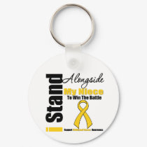 Childhood Cancer I Stand Alongside My Niece keychains