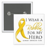 Childhood Cancer I Wear a Ribbon For My Hero buttons