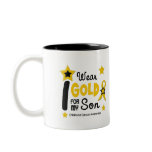 Childhood Cancer I Wear Gold For My Son 12 mugs