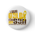 Childhood Cancer I WEAR GOLD FOR MY SON 6.3 buttons