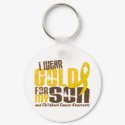 Childhood Cancer I WEAR GOLD FOR MY SON 6.3 keychains