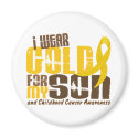 Childhood Cancer I WEAR GOLD FOR MY SON 6.3 magnets