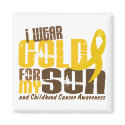 Childhood Cancer I WEAR GOLD FOR MY SON 6.3 magnets