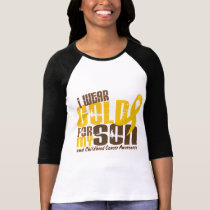 Childhood Cancer I WEAR GOLD FOR MY SON 6.3 t-shirts