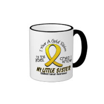 Childhood Cancer I Wear Gold Ribbon For My Sister Coffee Mug