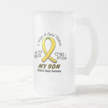 Childhood Cancer I Wear Gold Ribbon For My Son Coffee Mugs
