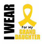 Childhood Cancer I Wear Gold Ribbon Granddaughter t-shirts