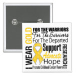 Childhood Cancer I Wear Gold Ribbon TRIBUTE buttons