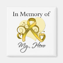 Childhood Cancer In Memory of My Hero Refrigerator Magnet
