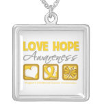 Childhood Cancer Love Hope Awareness necklaces