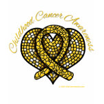Childhood Cancer Mosaic Heart Ribbon t-shirts