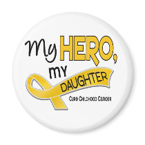Childhood Cancer MY HERO MY DAUGHTER 42 magnets