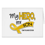 Childhood Cancer MY HERO MY SON 42 Greeting Card