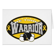 Childhood Cancer One Tough Warrior Greeting Cards