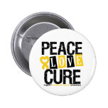 Childhood Cancer Peace Love Cure buttons