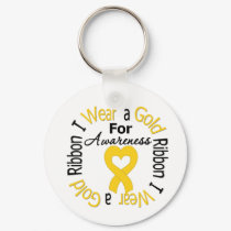Childhood Cancer Ribbon For Awareness keychains