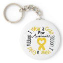 Childhood Cancer Ribbon For Awareness keychains