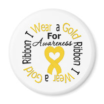 Childhood Cancer Ribbon For Awareness magnets