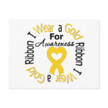 Childhood Cancer Ribbon For Awareness Post Card