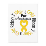 Childhood Cancer Ribbon For Awareness Postcards