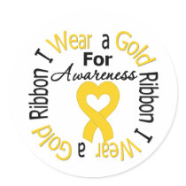 Childhood Cancer Ribbon For Awareness stickers