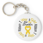 Childhood Cancer Ribbon For My Brother Key Chains
