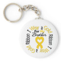 Childhood Cancer Ribbon For My Brother keychains