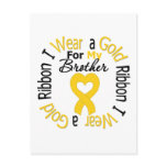 Childhood Cancer Ribbon For My Brother Postcards
