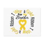 Childhood Cancer Ribbon For My Brother Postcard