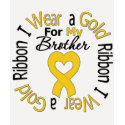 Childhood Cancer Ribbon For My Brother t-shirts