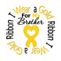 Childhood Cancer Ribbon For My Brother t-shirts
