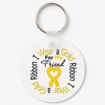 Childhood Cancer Ribbon For My Friend keychains