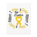 Childhood Cancer Ribbon For My Sister Post Card