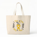 Childhood Cancer Ribbon For My Son Bags