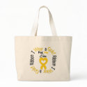 Childhood Cancer Ribbon For My Son bags