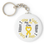 Childhood Cancer Ribbon For My Son Key Chains