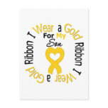 Childhood Cancer Ribbon For My Son Post Cards