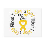 Childhood Cancer Ribbon For My Son Post Cards