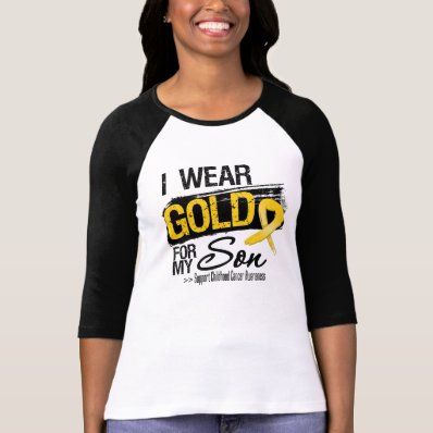 Childhood Cancer Ribbon For My Son Tee Shirt