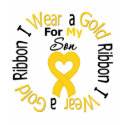 Childhood Cancer Ribbon For My Son t-shirts