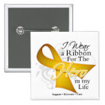 Childhood Cancer Ribbon Hero in My Life buttons