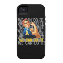 Childhood Cancer Rosie WE CAN DO IT iPhone 4 Case