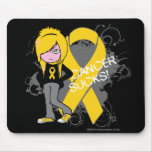 Childhood Cancer Sucks (Girl) mousepads