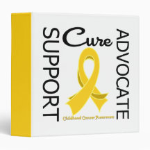 Childhood Cancer Support Advocate Cure Binder