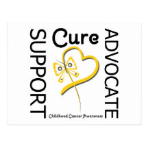 Childhood Cancer Support Advocate Cure Postcard